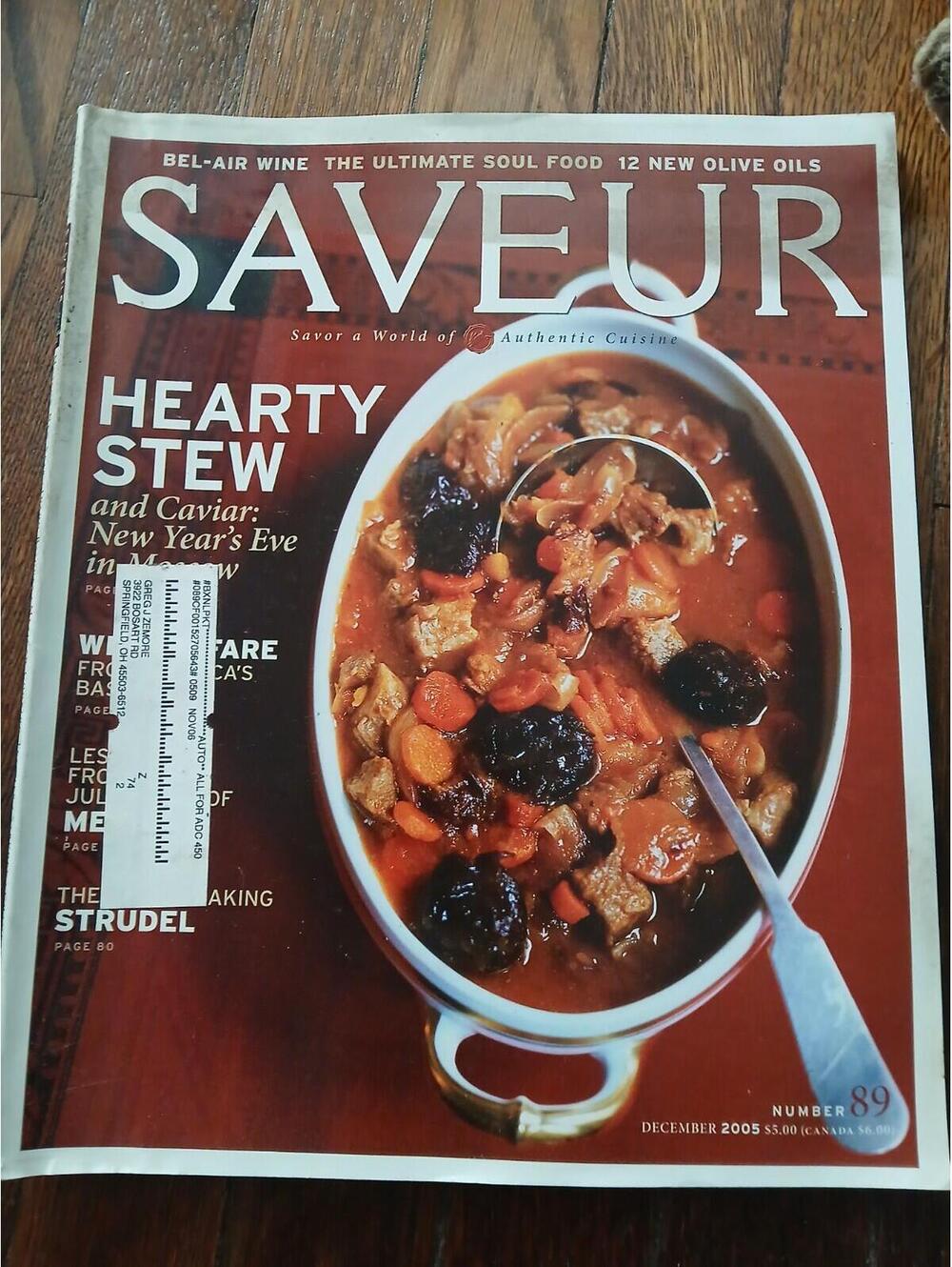 Saveur Number 89 December 2005